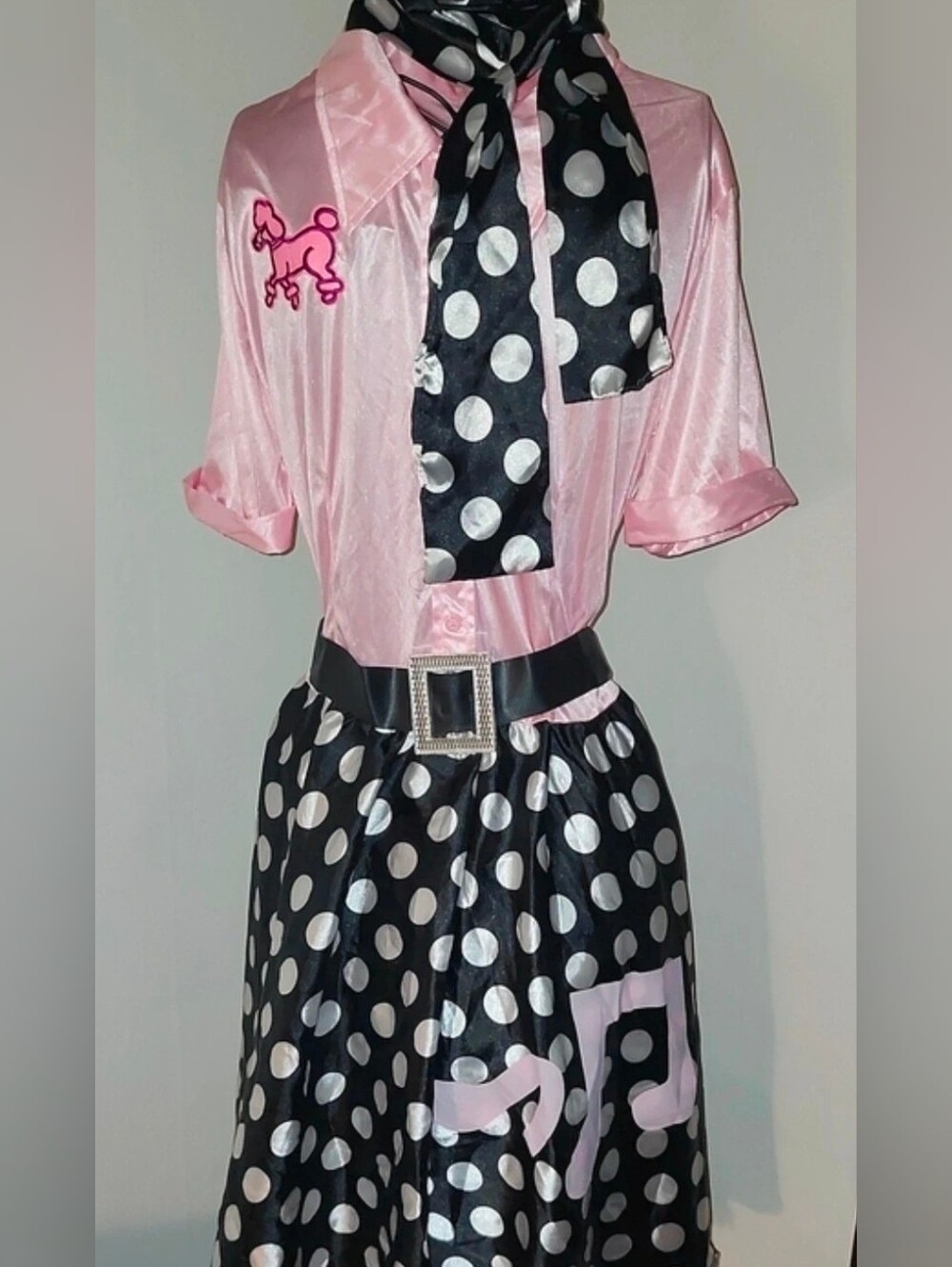 Pink and Black 50s Poodle Womens Costume